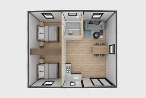 Casa pré-fabricada modular dobrável para escritório, casa pré-fabricada modular de alta qualidade e baixo custo