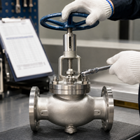 Vanne à soupape à bride en acier inoxydable CF8 avec volant pour l'isolation et le contrôle du débit dans les pipelines industriels