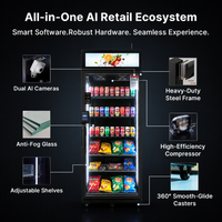 Distributeur automatique intelligent de collations et de boissons, distributeurs automatiques intelligents combinés pour collations, boissons, sodas, distributeur automatique intelligent AI