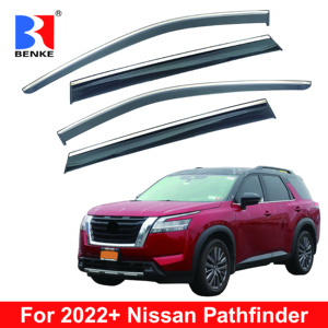 Penahan hujan deflektor angin, pelindung jendela untuk 2022- Nissan <span class=keywords><strong>Pathfinder</strong></span> PC injeksi deflektor jendela mobil OEM - Product Image 2