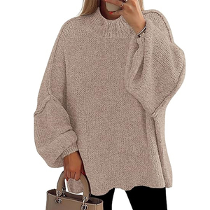 Maglioncino girocollo invernale a maniche lunghe lavorato a <span class=keywords><strong>maglia</strong></span> maglione da <span class=keywords><strong>donna</strong></span> in <span class=keywords><strong>cotone</strong></span> da <span class=keywords><strong>donna</strong></span> produttore di maglieria - Product Image 5