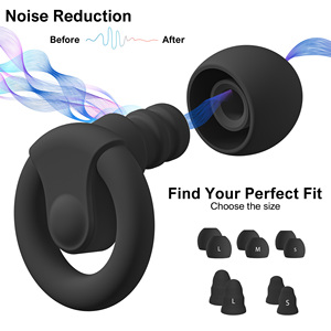 Custom Logo 5 Size Quiet Sleeping Earplugs Noise Reduction Soundproof Memory Foam Filter Silicone Ear <b>Plugs</b> for Sleep - Product Image 3