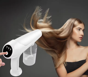 Offre Spéciale outils de salon de coiffure charge <span class=keywords><strong>sans</strong></span> <span class=keywords><strong>fil</strong></span> électrique portable lumière bleue Nano atomiseur de pulvérisation lumière bleue <span class=keywords><strong>pistolet</strong></span> de pulvérisation - Product Image 6