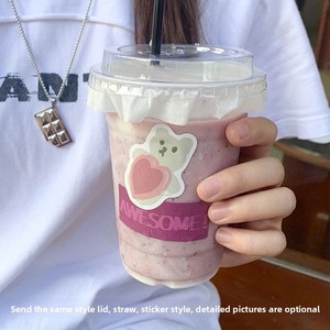 แก้วกาแฟและชาพลาสติก PET แบบใช้แล้วทิ้ง หนาพิเศษ ปลอดสาร BPA พร้อมฝาปิดสูง สำหรับเครื่องดื่มเย็นแบบนำกลับบ้าน ขายส่ง - Product Image 2