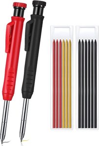 Recharges de crayons de 0,8 mm pour crayons de marquage de charpentier, recharges solides pour crayons de construction de charpentier, <span class=keywords><strong>crayon</strong></span> mécanique pour trous profonds - Product Image 3