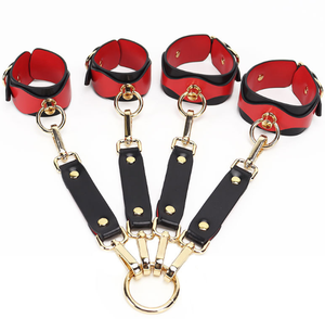 SM Toys Sex Set Menottes Menottes Bouche Boule Bandeau Alternative Bondage Cuir Produits Pour Adultes - Product Image 2
