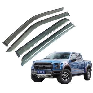 Pare-pluie, déflecteurs de porte, déflecteurs de voiture, 4 pièces SS304 + PC pour FORD F-150 - Product Image 1