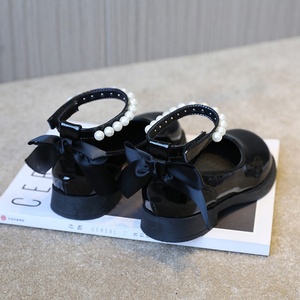 Lente Herfst Meisjes Glansleren Schoenen Mode Kinderen Prinses Casual Jurk Flats Zoete Vlinderdas Kinderen Schoolschoenen - Product Image 3