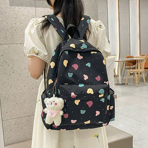 Mochila para estudiantes de secundaria con estampado de dibujos animados bonitos a la moda, mochila de viaje Coreana de gran capacidad, bolsas para mujeres y hombres - Product Image 5