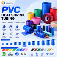 Selang Susut Panas PVC NanXing Biru Khusus 80mm Tebal 0.1mm 300V untuk Pelindung Isolasi Paket Baterai (Roll)