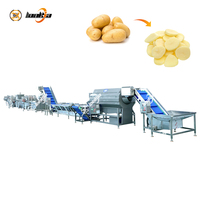 Aardappelverwerkingslijn 800kg/u, aardappelproductielijn, aardappel schil-, snij-, was- en blancheringslijn
