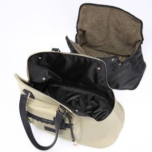 Luxe 2-en-1 <span class=keywords><strong>chien</strong></span> transporteur fourre-tout réglable bandoulière Faux cuir poignées étanche Oxford pour petits chiens chats voyage urbain - Product Image 5