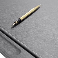 Ensemble de 12 pièces de luxe en cuir PU gris pour bureau, organiseur de papeterie, accessoires de bureau