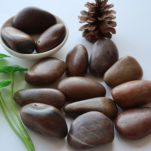 Fabrieksverkoop Diverse Maten Gepolijste Rode Kiezelsteen Landschapsdecoratie Rivierstenen - Product Image 4