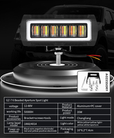 Lumière de travail automobile 35W à 6 LED, ouverture réglable, aimant, lumière d'avertissement d'urgence COB LED 12V-80V, alliage d'aluminium + PC, garantie 1 an