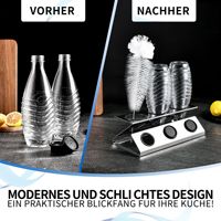 304 acier inoxydable cadre chaud égouttoir plateau Triple trou bulle verre étendoir support de stockage pour bouteille d'eau Soda bulle support