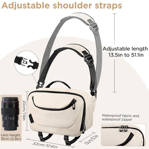 Phụ nữ tùy chỉnh không thấm nước Eva chèn Vai SLR <span class=keywords><strong>DSLR</strong></span> Crossbody Túi máy ảnh Satchel du lịch sling Túi máy ảnh cho nhiếp ảnh - Product Image 2