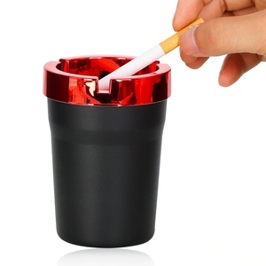 Cendrier de voiture portable en plastique, couleur personnalisée, design européen, finition électroplaquée, double couche, détachable, type entonnoir - Product Image 6