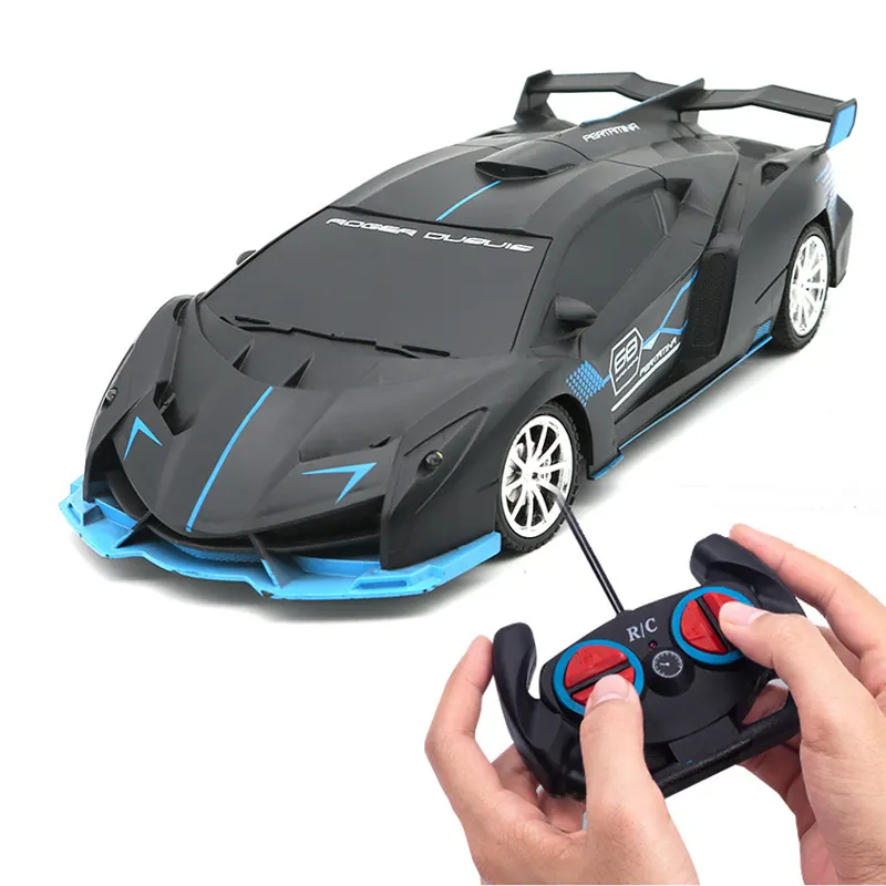 Newest 2.4G 1/18 Scale Simulation Remote Control Toy Car RC Cacing Car with Lights for Kids