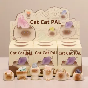 YD TOYS Cute Cat Pai Crystal Glass Blind Box Trendy Crafts Diffuser Stone Good Luck Meaning Decoration Stress Relief Ornament
