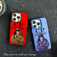 Offres Flash Coque de Téléphone CP Company Effet Pierre Tendance Personnalisée pour iPhone 16 15 14 Pro Max Housse de Protection IMD à la Mode