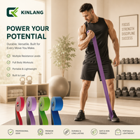 Bandas de Resistencia de TPE para Gimnasio con Logotipo Personalizado, Suministro Directo de Fábrica, para Entrenamiento de Fuerza y Flexiones
