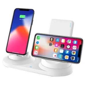 Mobile Base Cocok untuk Headset Iwatch iPhone Android Ponsel Pengisian Mobil Pemegang Power Bank Charger Nirkabel 20000 M Ah