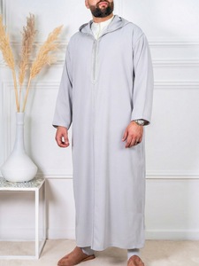 CCY Abaya Jellaba Homme Islam Kameez Thobe Nouvelle Chemise à Capuche Arabe pour Homme <span class=keywords><strong>Robe</strong></span> Musulmane Manches Longues Galabia Musulmane Boubou Homme - Product Image 2