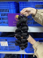 Cheveux 100% humains # Cheveux synthétiques ondulés 1b pour tresses au crochet, qualité supérieure, effet plume, produits de beauté pour femmes