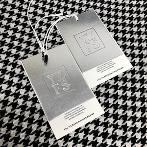 Custom Recycled Paper Hangtags - Die Cut Embossed Garment Tags For Clothing Accessories