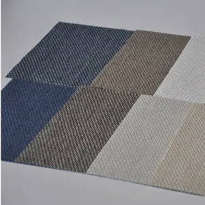 リネン家 Suppliers-MYWIND新しいデザインカラフルなグリーンリネン紙織り天然素材防汚屋内装飾壁紙家具テクスチャ