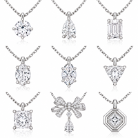 Pendentif solitaire en or massif 18 carats plaqué platine, diamant de laboratoire taille marquise, clarté VS2, certifié IGI, collier de luxe