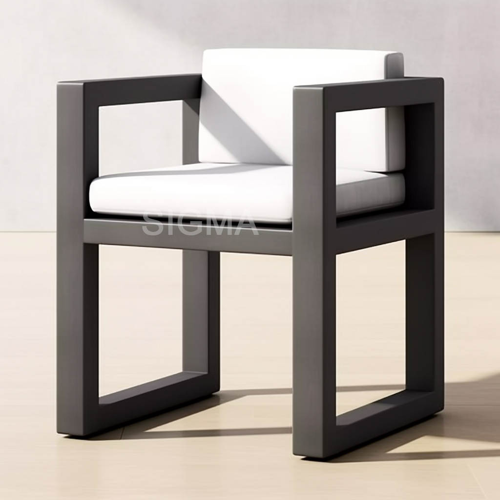 high quality luxury garden furniture patio furniture aluminum dining table and chair outdoor dining set