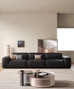 Belle villa canapé de salon canapé en cuir PU canapé moderne ensemble de meubles d'intérieur - Product Image 4