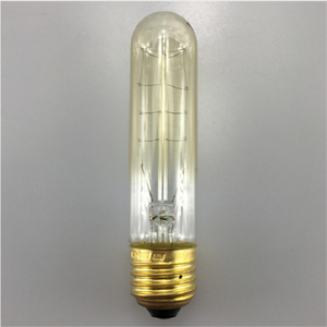 Bombilla incandescente tubular de latón transparente <span class=keywords><strong>T10</strong></span> de 40 vatios 120V E26 Base media Vintage <span class=keywords><strong>Edison</strong></span> T30 Diseño - Product Image 1