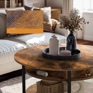 <span class=keywords><strong>Mesa</strong></span> de Centro Redonda con Tapa Elevadora y Estante de Almacenamiento, Muebles para Sala de Estar, Plegable de Varias Capas - Product Image 4