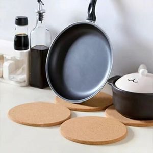 Lot de 10 sous-verres ronds en liège, 4 tapis autocollants, accessoires de bricolage et d'artisanat, logo personnalisé - Product Image 3