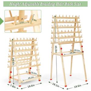 Örgü yüksekliği ayarlanabilir saç ayırıcı standı için saç uzatma tutucu - Product Image 4