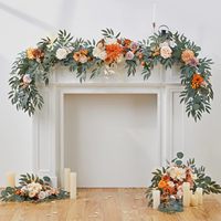 Kunstzijde Eucalyptus Garland Krans Bloemen Handgemaakt Vintage Elegant Bruiloft Tafel Rustieke Bloemstukken Valentijn