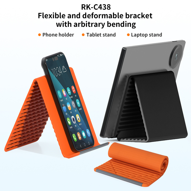 Adjustable Flexible Bendable Phone Holder Soft Silicone Desktop Stand Universal Kickstand for Mobile Phone Laptop Tablet Mount