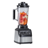 Blender électrique multifonctionnel 2 en 1, 1600 W, 8 lames, 5 vitesses, récipient en plastique, boîtier en acier inoxydable, blender domestique
