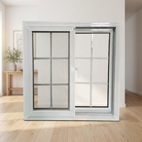 Fenêtre coulissante en PVC résistante aux ouragans, couleurs et dimensions personnalisées, double vitrage trempé, isolation thermique pour villa, appartement, chambre