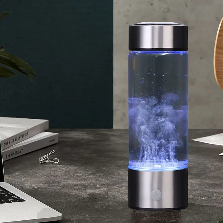 Garrafa de água portátil inteligente, garrafa de água hidrogênio alcalina 2021