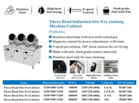 Robot de cuisine automatique Plug and Play, machine à frire électrique à 3 têtes, en acier inoxydable, conception facile à nettoyer