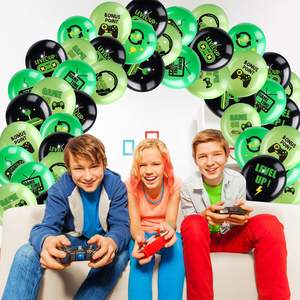 Ensemble de ballons en latex verts de 12 pouces sur le <span class=keywords><strong>thème</strong></span> des <span class=keywords><strong>jeux</strong></span>, décorations de fête de <span class=keywords><strong>jeux</strong></span> <span class=keywords><strong>vidéo</strong></span> pour <span class=keywords><strong>anniversaire</strong></span>, Noël, Saint-Valentin - Product Image 5
