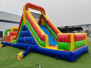 Parcours d'obstacles <span class=keywords><strong>gonflable</strong></span> géant en PVC de qualité commerciale, épaisseur 0,55 mm, pour enfants et adultes, idéal pour les fêtes foraines et la <span class=keywords><strong>location</strong></span> extérieure - Product Image 3
