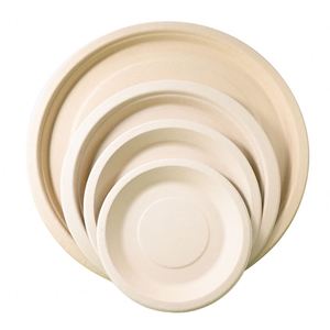 Assiettes jetables biodégradables en pulpe de bambou de haute qualité, résistantes à l'huile, de 6/7/9 pouces, pour emballage rapide et plats à emporter - Product Image 4