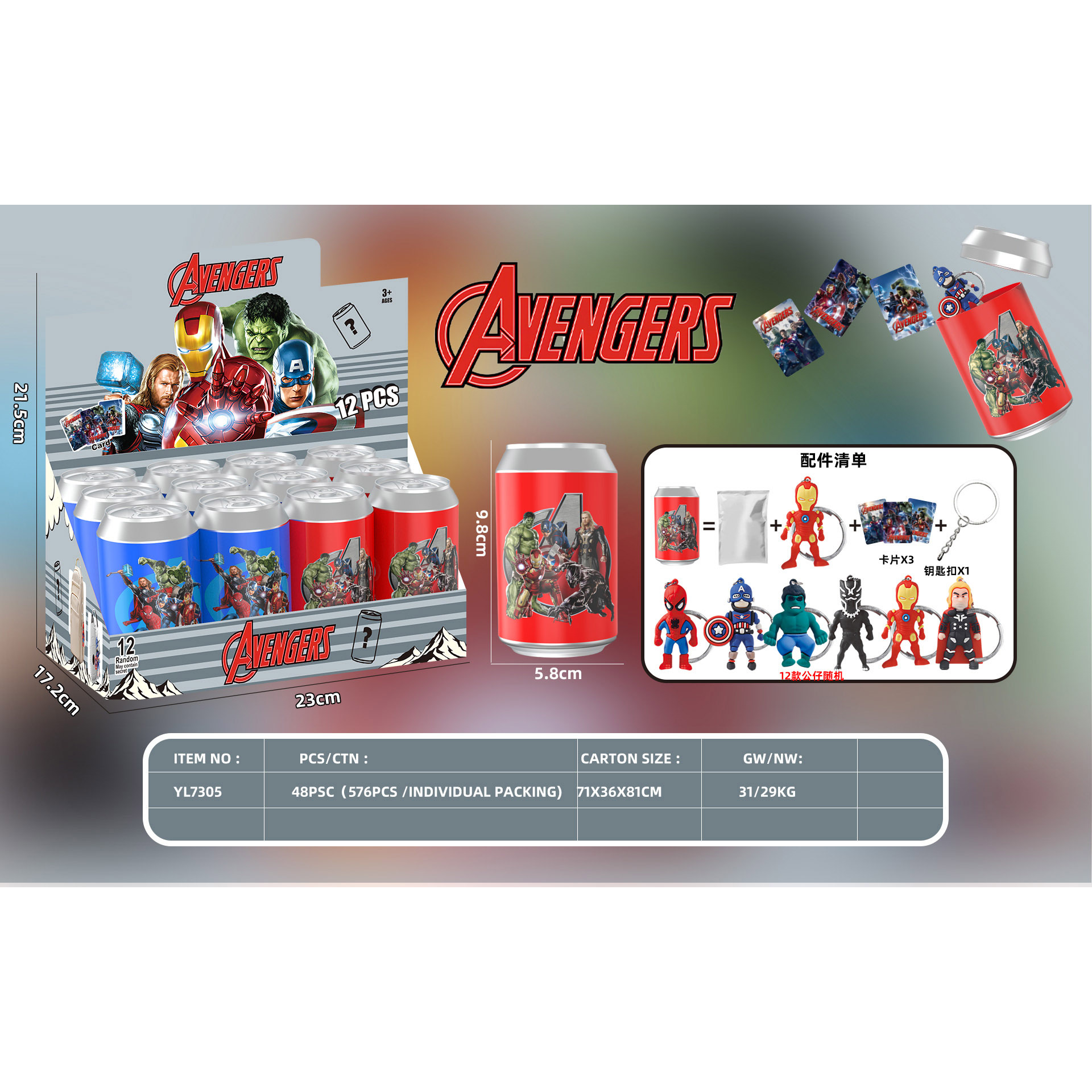 Canettes Marvel