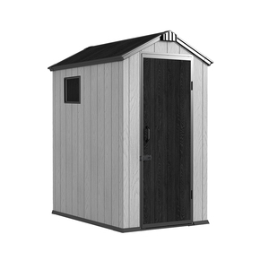 <span class=keywords><strong>Caseta</strong></span> de Almacenamiento Exterior 4x6, Resistente a la Intemperie, de Resina, con Estructura de Acero Galvanizado, Ventilación, Protección UV de 8 Años, Lista para Comercio Electrónico - Product Image 3