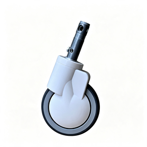 5 Inch Medical Casters, Hospital Caster Wheels with Brake, Quiet Swivel Rubber Wheels for Hospital <b>Bed</b>, Medical Cart, IV Pole - Product Image 3